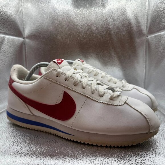 Size 10.5 -Rare Nike Classic Cortez Forrest‎ Gump White Red Sneakers 819719-103